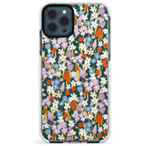 Energetic Floral Mix: Transparent Slim TPU Phone Case for iPhone 11 Pro Max