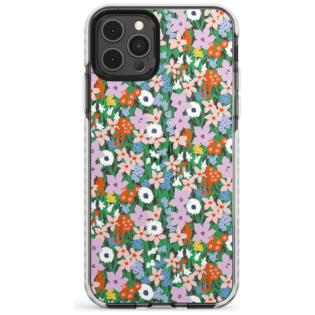 Jazzy Floral Mix: Transparent Slim TPU Phone Case for iPhone 11 Pro Max