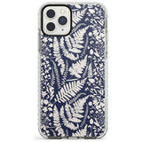 Wildflowers and Ferns on Navy Impact Phone Case for iPhone 11 Pro Max