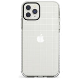 Simplistic Large Grid Pattern White (Transparent) Impact Phone Case for iPhone 11 Pro Max