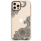 Black Henna Botanicals Impact Phone Case for iPhone 11 Pro Max