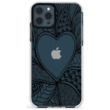 Black Henna Heart Impact Phone Case for iPhone 11 Pro Max