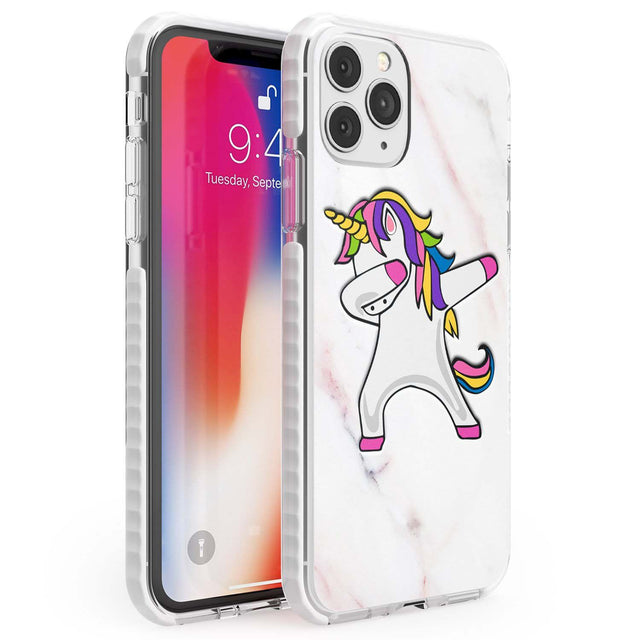 Designer Marble Unicorn Dab Phone Case iPhone 11 Pro Max / Impact Case,iPhone 11 Pro / Impact Case,iPhone 12 Pro / Impact Case,iPhone 12 Pro Max / Impact Case Blanc Space