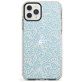 Light Blue Pattern Memphis Retro Pattern Design Impact Phone Case for iPhone 11 Pro Max