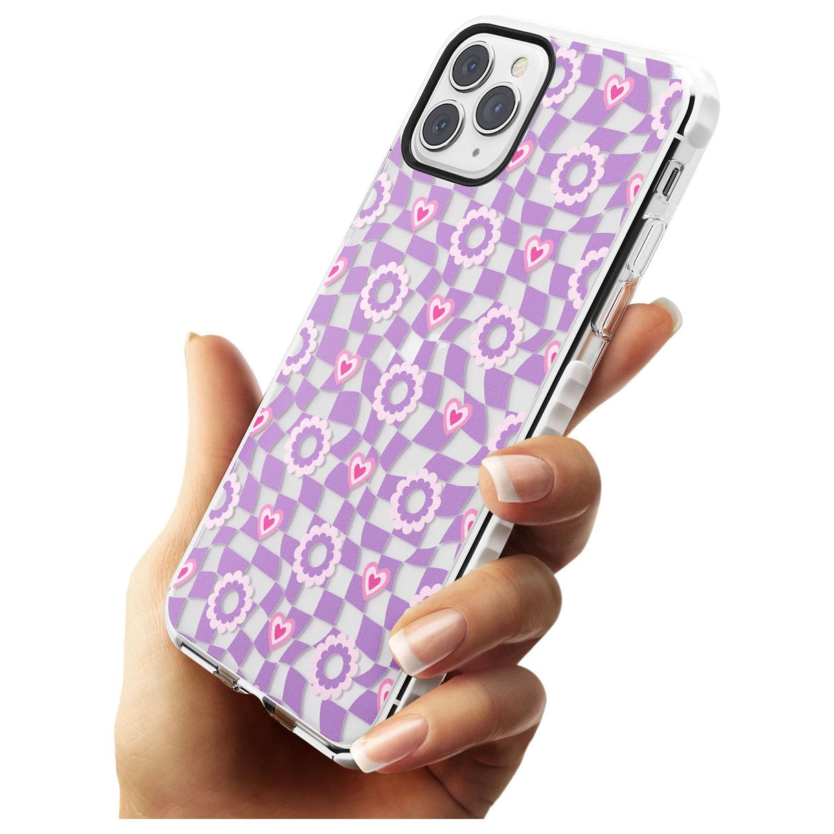 Checkered Love Pattern Impact Phone Case for iPhone 11 Pro Max