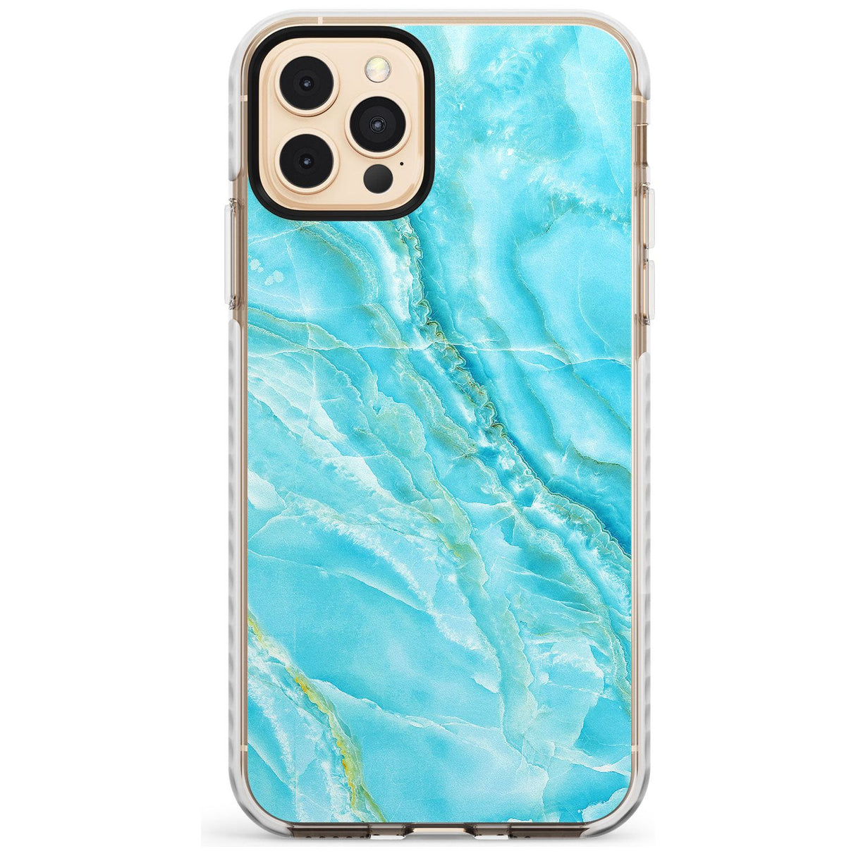 Bright Blue Onyx Marble Texture Slim TPU Phone Case for iPhone 11 Pro Max