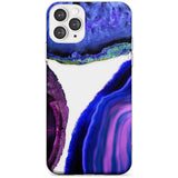 Purple & Blue Agate Gemstone Clear Design Slim TPU Phone Case for iPhone 11 Pro Max