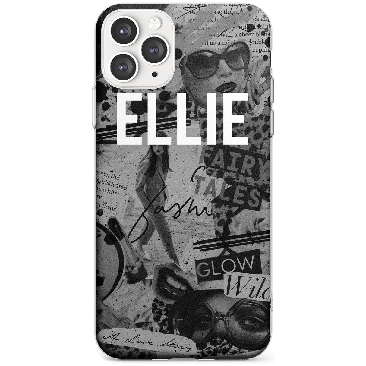 Grey Scale Fashion Collage iPhone Case  Slim Case Custom Phone Case - Case Warehouse