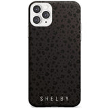 Minimal Lettering Dark Leopard Slim TPU Phone Case for iPhone 11 Pro Max