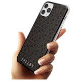 Minimal Lettering Dark Leopard Slim TPU Phone Case for iPhone 11 Pro Max