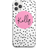 Pink Circle & Dots iPhone Case  Slim Case Custom Phone Case - Case Warehouse