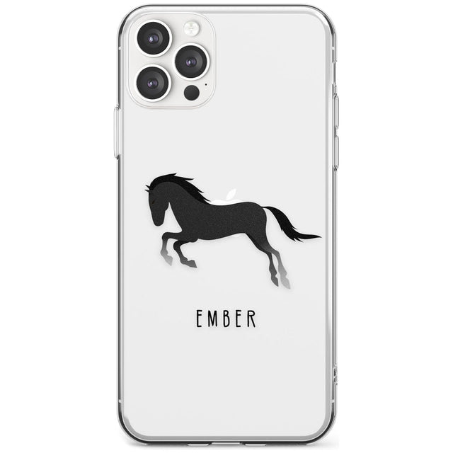 Personalised Black Horse Slim TPU Phone Case for iPhone 11 Pro Max