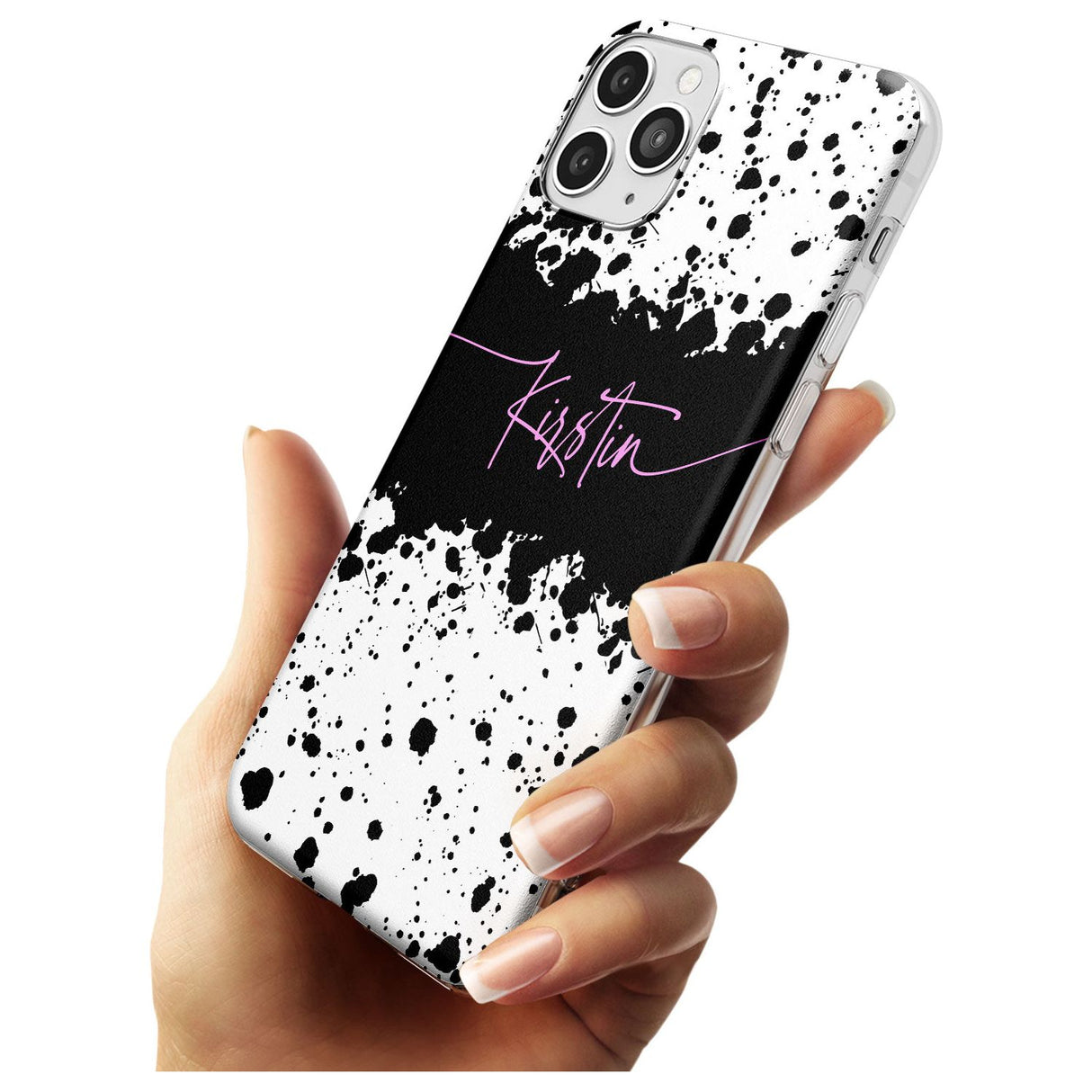 Black & White Paint Splatters iPhone Case   Custom Phone Case - Case Warehouse