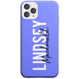 Bold Custom Name: Purple Slim TPU Phone Case for iPhone 11 Pro Max