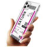 Saturn Custom Space Travel Ticket iPhone Case   Custom Phone Case - Case Warehouse