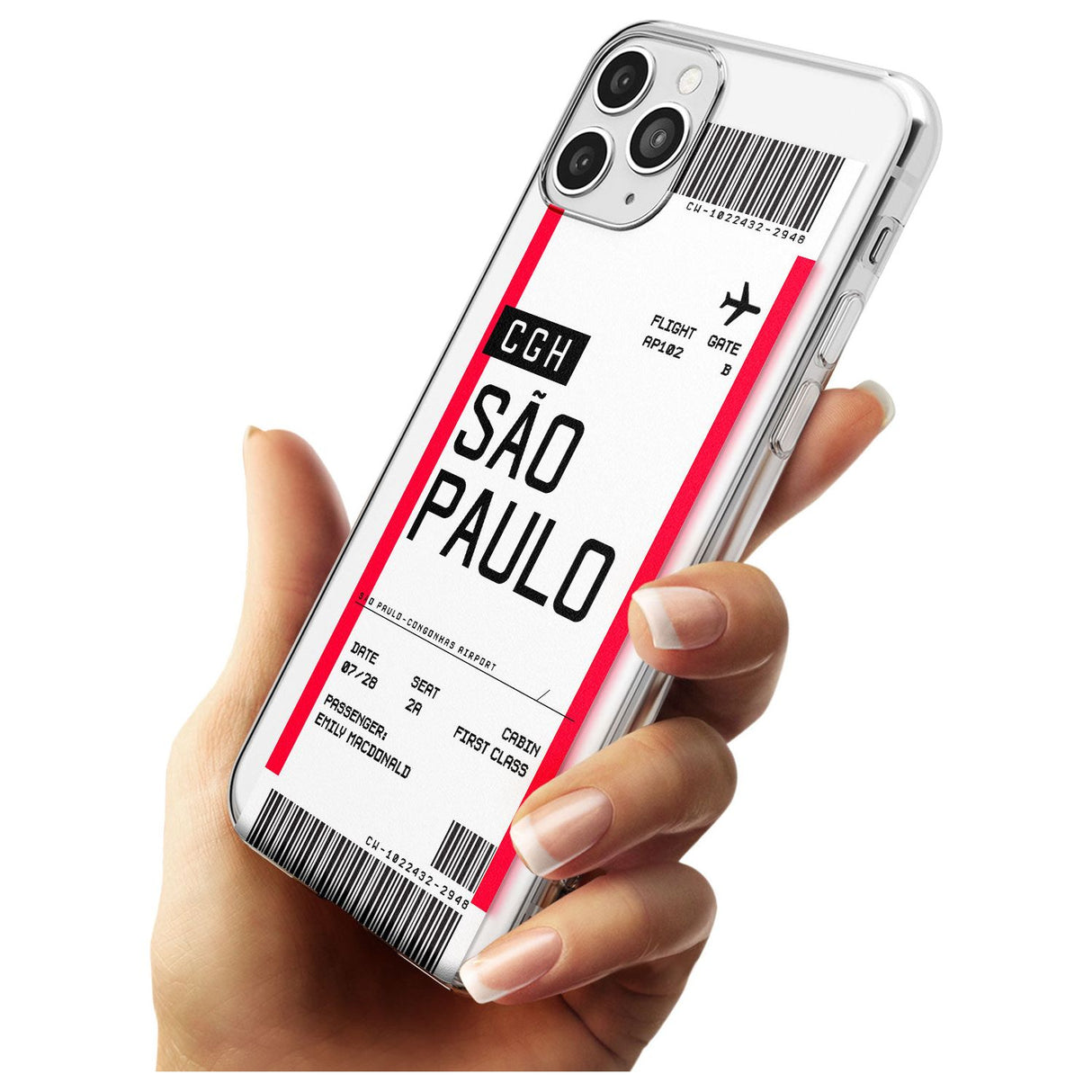 São Paulo Boarding Pass iPhone Case   Custom Phone Case - Case Warehouse