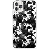 Black & White Cat Camouflage iPhone Case  Slim Case Phone Case - Case Warehouse