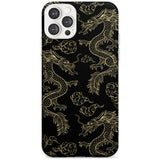 Black and Gold Dragon Pattern Slim TPU Phone Case for iPhone 11 Pro Max