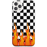 Checkered Fire iPhone Case  Slim Case Phone Case - Case Warehouse