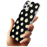 White Daisy Pattern (Black) Slim TPU Phone Case for iPhone 11 Pro Max