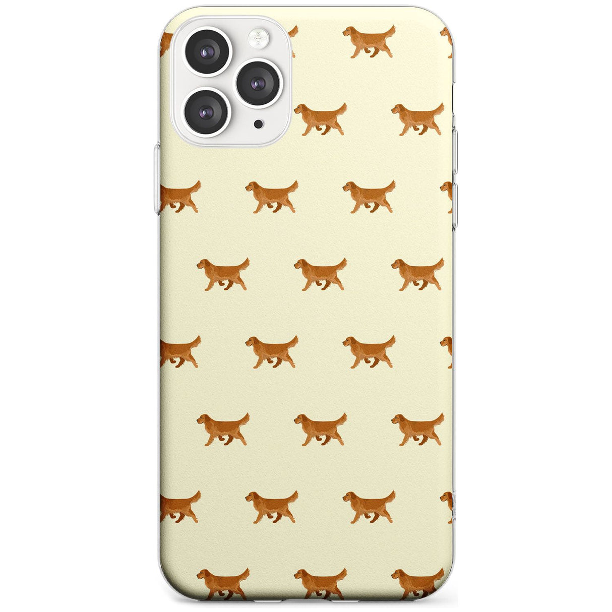 Golden Retriever Dog Pattern Phone Case iPhone 11 Pro Max / Clear Case,iPhone 11 Pro / Clear Case,iPhone 12 Pro Max / Clear Case,iPhone 12 Pro / Clear Case Blanc Space