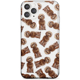 Cockapoo (Brown) Watercolour Dog Pattern Slim TPU Phone Case for iPhone 11 Pro Max