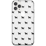 Black Labrador Dog Pattern Clear Slim TPU Phone Case for iPhone 11 Pro Max