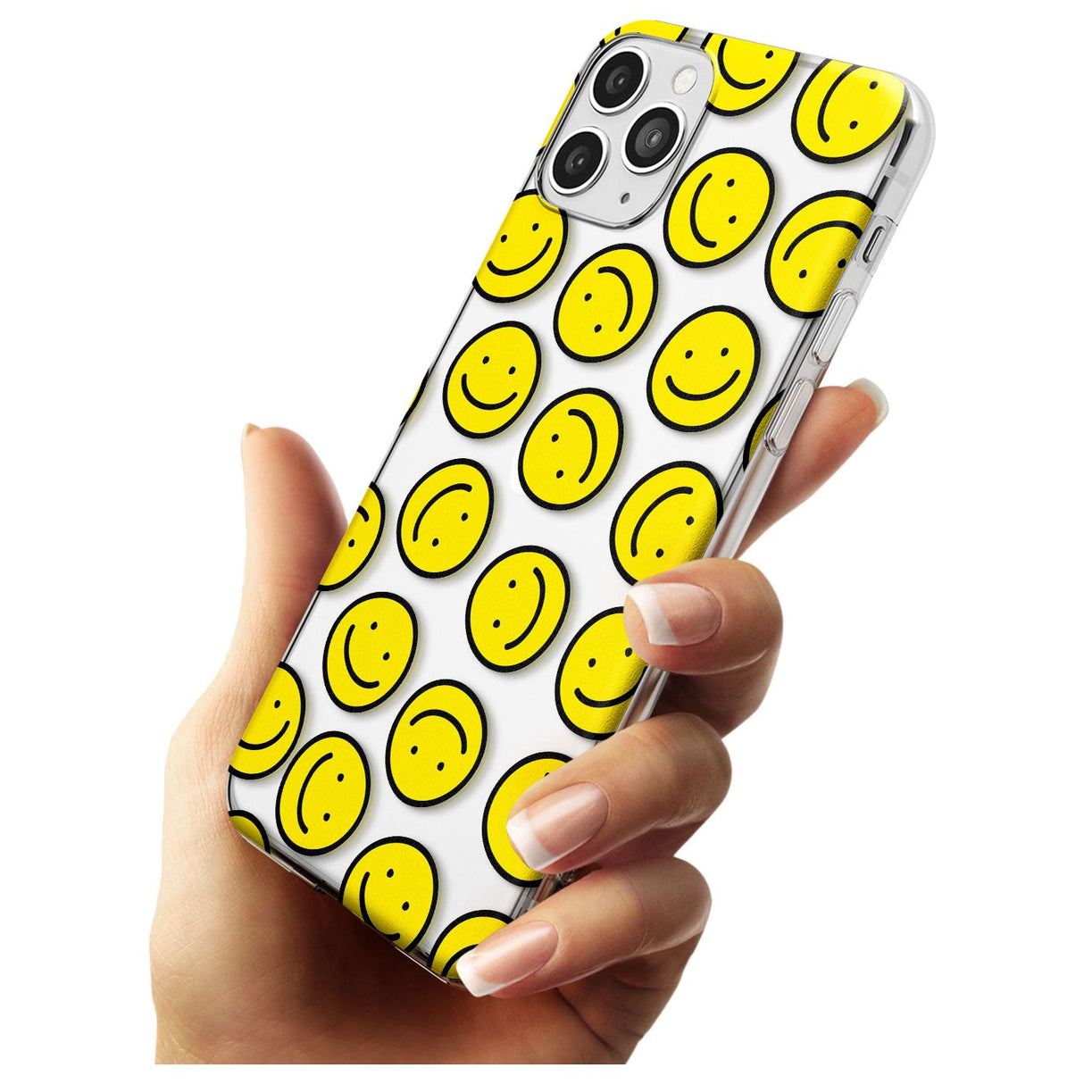 Happy Face Clear Pattern iPhone Case   Phone Case - Case Warehouse