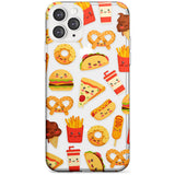 Fast Food Patterns Kawaii Fast Food Mix Phone Case iPhone 11 Pro Max / Clear Case,iPhone 11 Pro / Clear Case,iPhone 12 Pro Max / Clear Case,iPhone 12 Pro / Clear Case Blanc Space