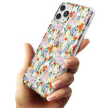 Energetic Floral Mix: Transparent Black Impact Phone Case for iPhone 11 Pro Max