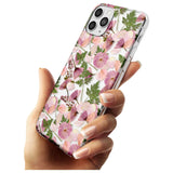 Leafy Floral Pattern Transparent Design Slim TPU Phone Case for iPhone 11 Pro Max