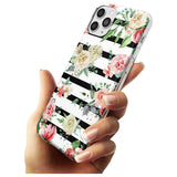 Bold Stripes & Flower Pattern Slim TPU Phone Case for iPhone 11 Pro Max