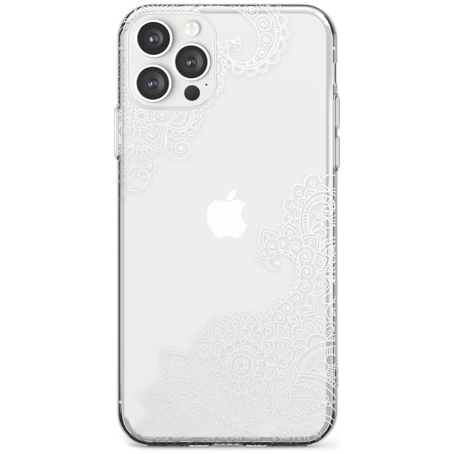 White Henna Botanicals Slim TPU Phone Case for iPhone 11 Pro Max