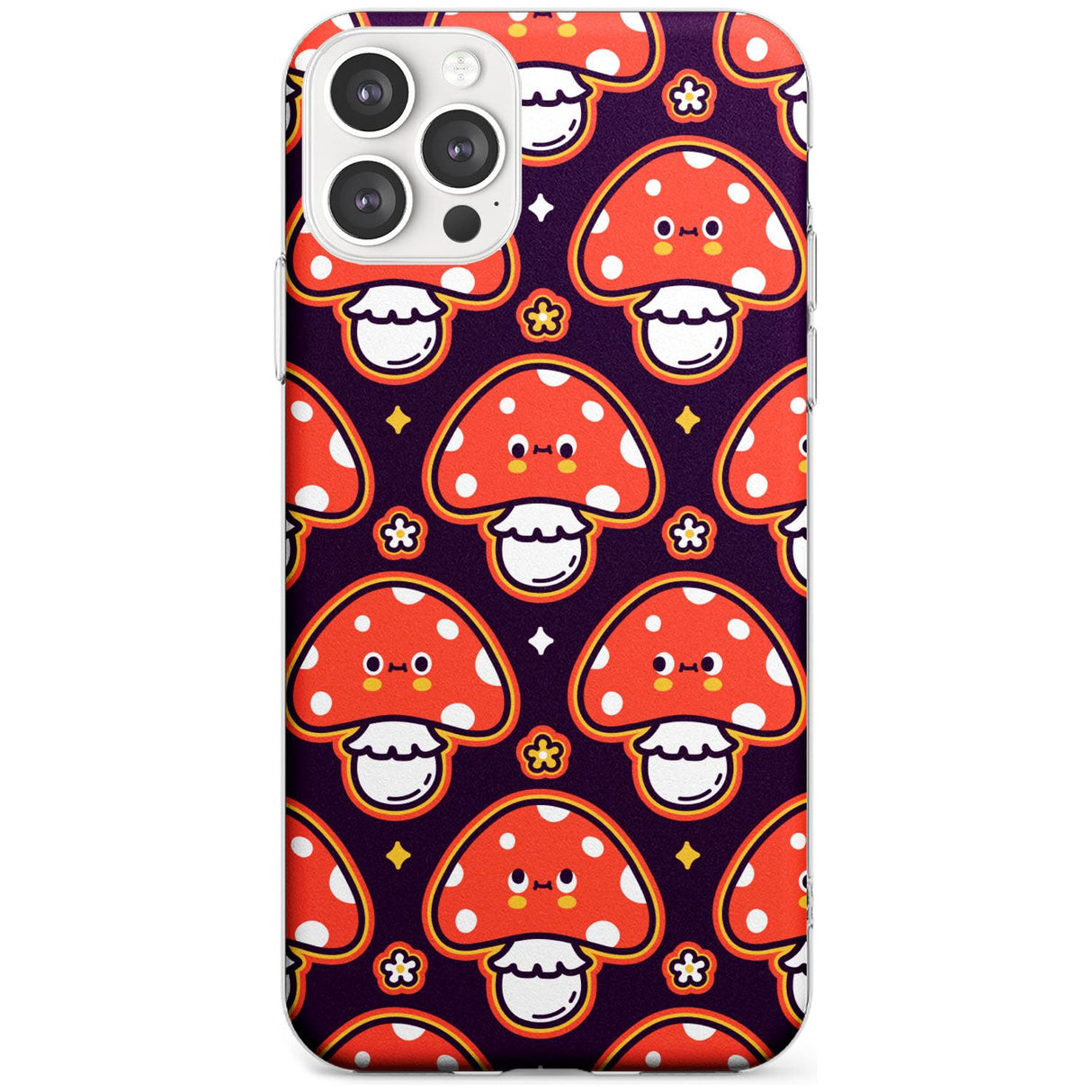 Mushroom Kawaii Pattern Slim TPU Phone Case for iPhone 11 Pro Max