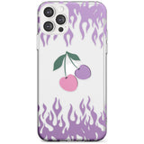 Cherries n' Flames Phone Case iPhone 12 Pro Max / Clear Case,iPhone 12 Pro / Clear Case,iPhone 11 Pro Max / Clear Case,iPhone 11 Pro / Clear Case Blanc Space