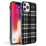 Divine Black Plaid Phone Case iPhone 11 Pro Max / Clear Case,iPhone 11 Pro / Clear Case,iPhone 12 Pro Max / Clear Case,iPhone 12 Pro / Clear Case Blanc Space