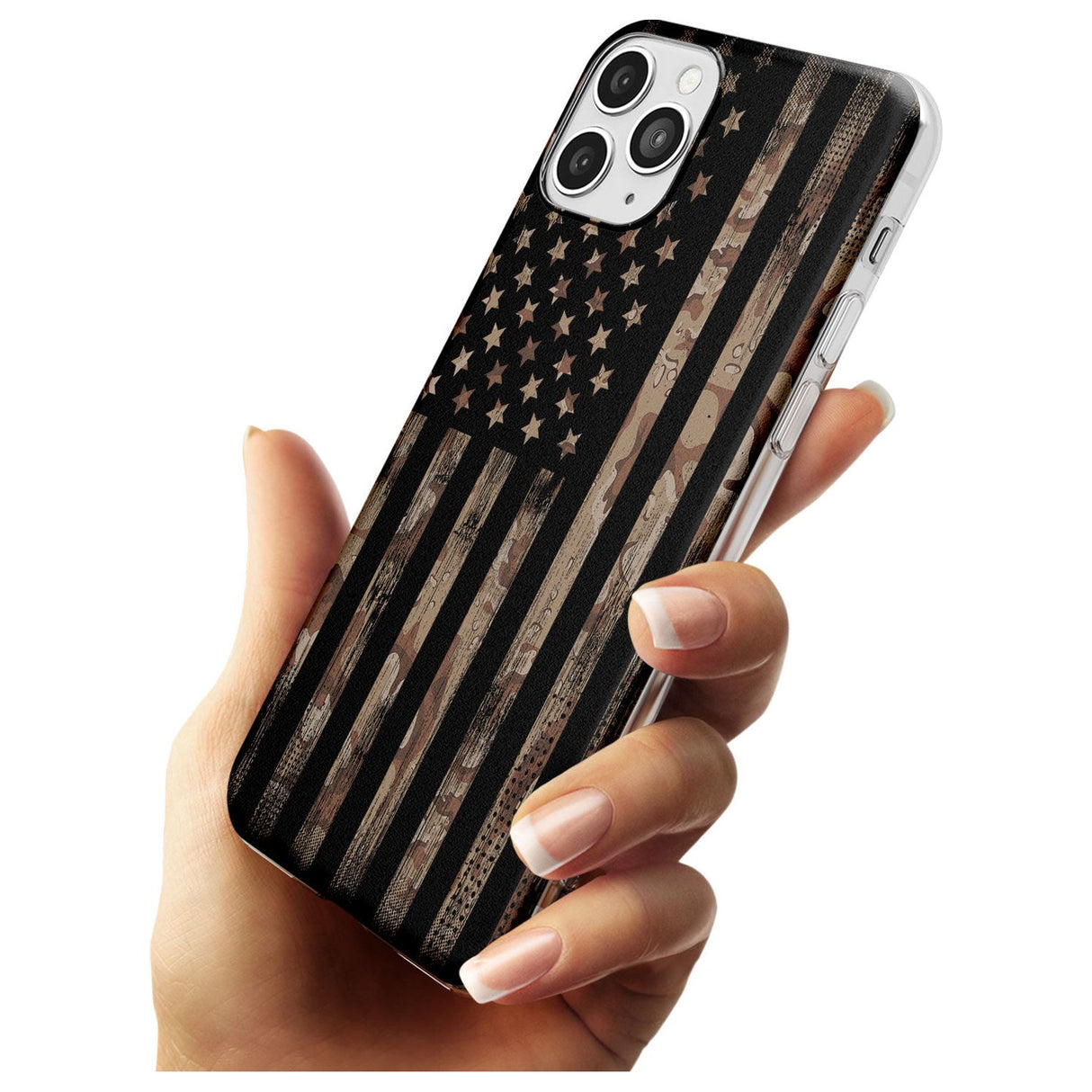 Desert Camo US Flag Slim TPU Phone Case for iPhone 11 Pro Max