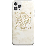 Pisces Emblem - Solid Gold Marbled Design Slim TPU Phone Case for iPhone 11 Pro Max