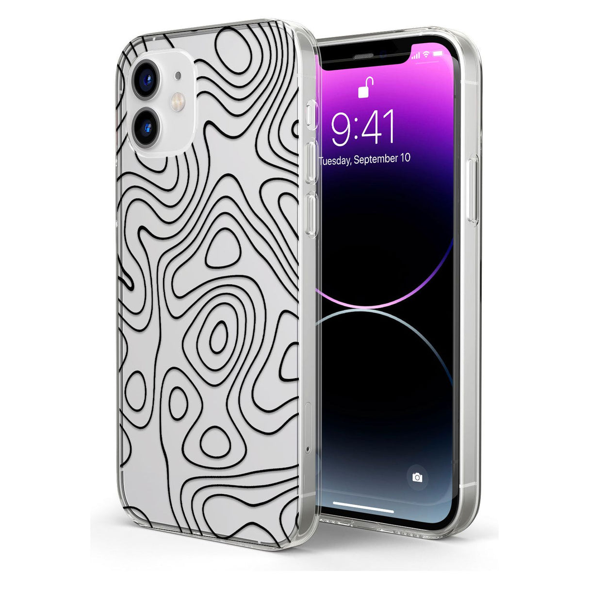 Damascus Steel Impact Phone Case for iPhone 11, iphone 12