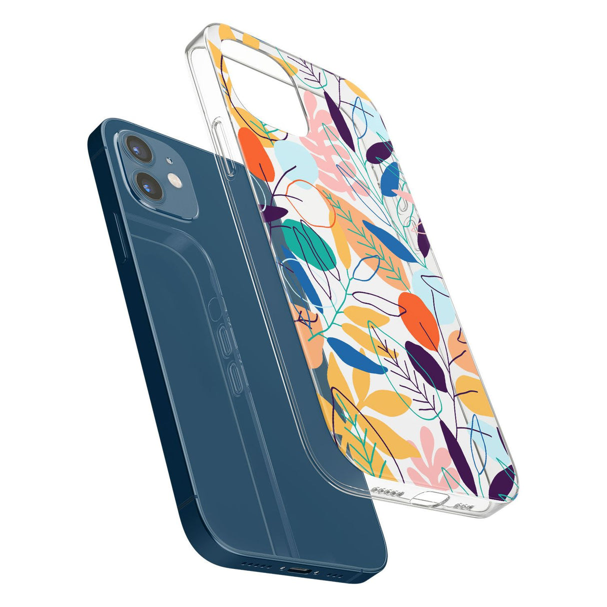 Abstract Leaves Impact Phone Case for iPhone 11, iphone 12