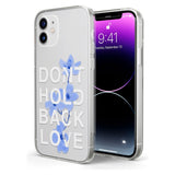 Don't Hold Back Love - Blue & White Impact Phone Case for iPhone 11, iphone 12