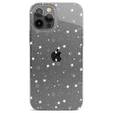 White Stars on Clear Phone Case for iPhone 12 Pro