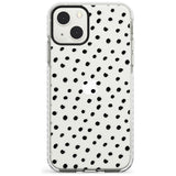 Messy Black Dot Pattern Phone Case iPhone 13 Mini / Impact Case Blanc Space