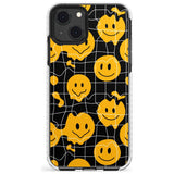 Acid Face Grid Pattern Phone Case iPhone 13 Mini / Impact Case Blanc Space