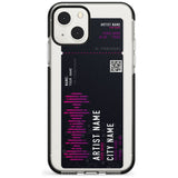 Personalised Concert Ticket Black Impact Phone Case for iPhone 13 & 13 Mini