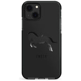 Personalised Black Horse Black Impact Phone Case for iPhone 13 & 13 Mini