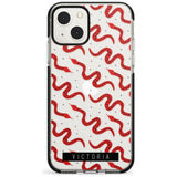 Personalised Snake Pattern Custom Phone Case iPhone 13 Mini / Black Impact Case Blanc Space