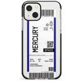 Personalised Mercury Space Travel Ticket Custom Phone Case iPhone 13 Mini / Black Impact Case Blanc Space