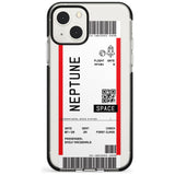 Personalised Neptune Space Travel Ticket Custom Phone Case iPhone 13 Mini / Black Impact Case Blanc Space