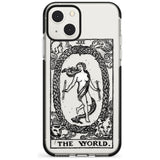 Personalised The World Tarot Card - Transparent Custom Phone Case iPhone 13 Mini / Black Impact Case Blanc Space